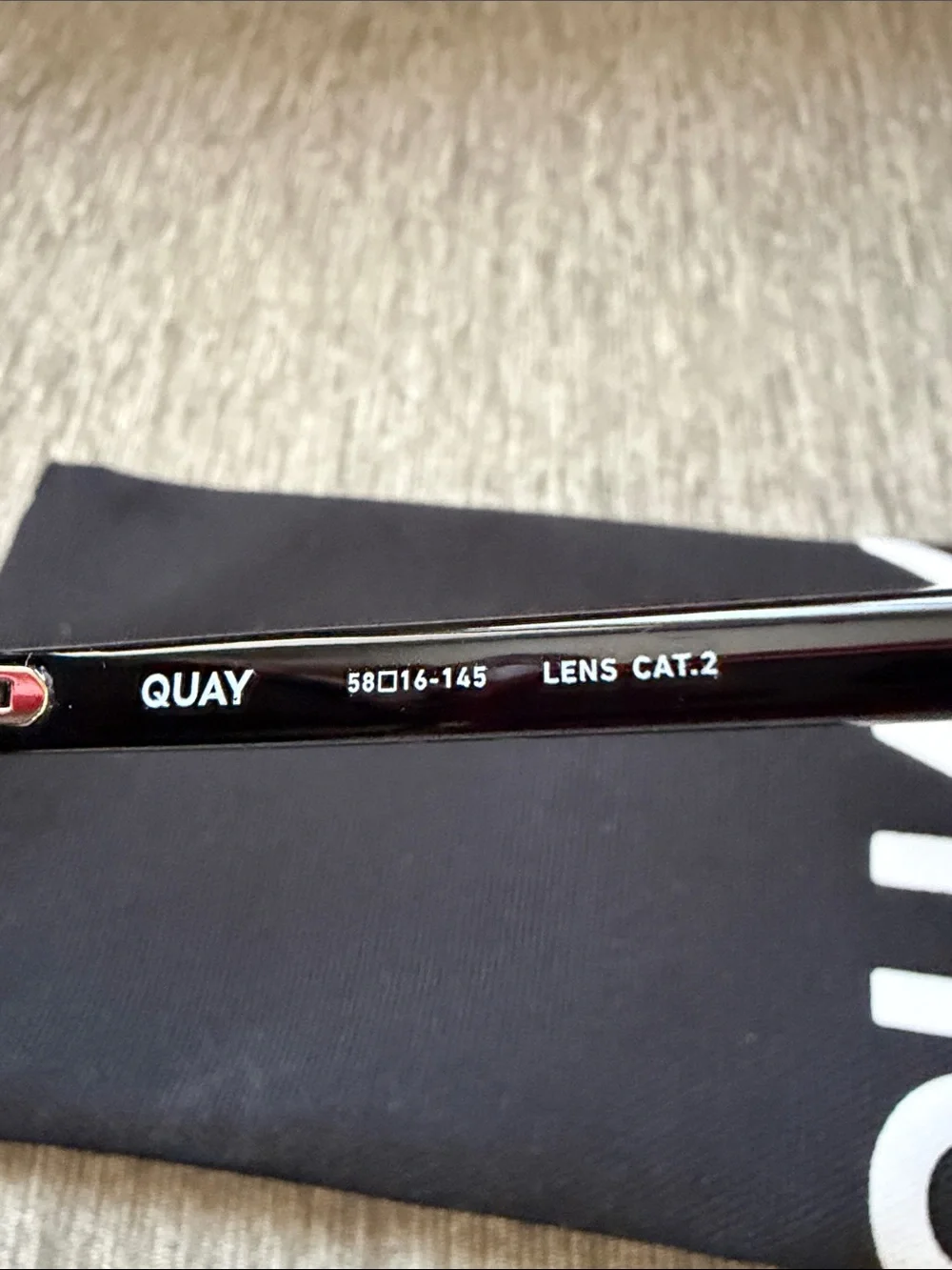 Quay Australia Black Oversized Cat Eye Sunglasses